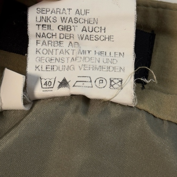 LARDINI Laura Lardini Embroider Olive Green Midi‎ Poplin Tiered Broomstick Skirt - Picture 8 of 9